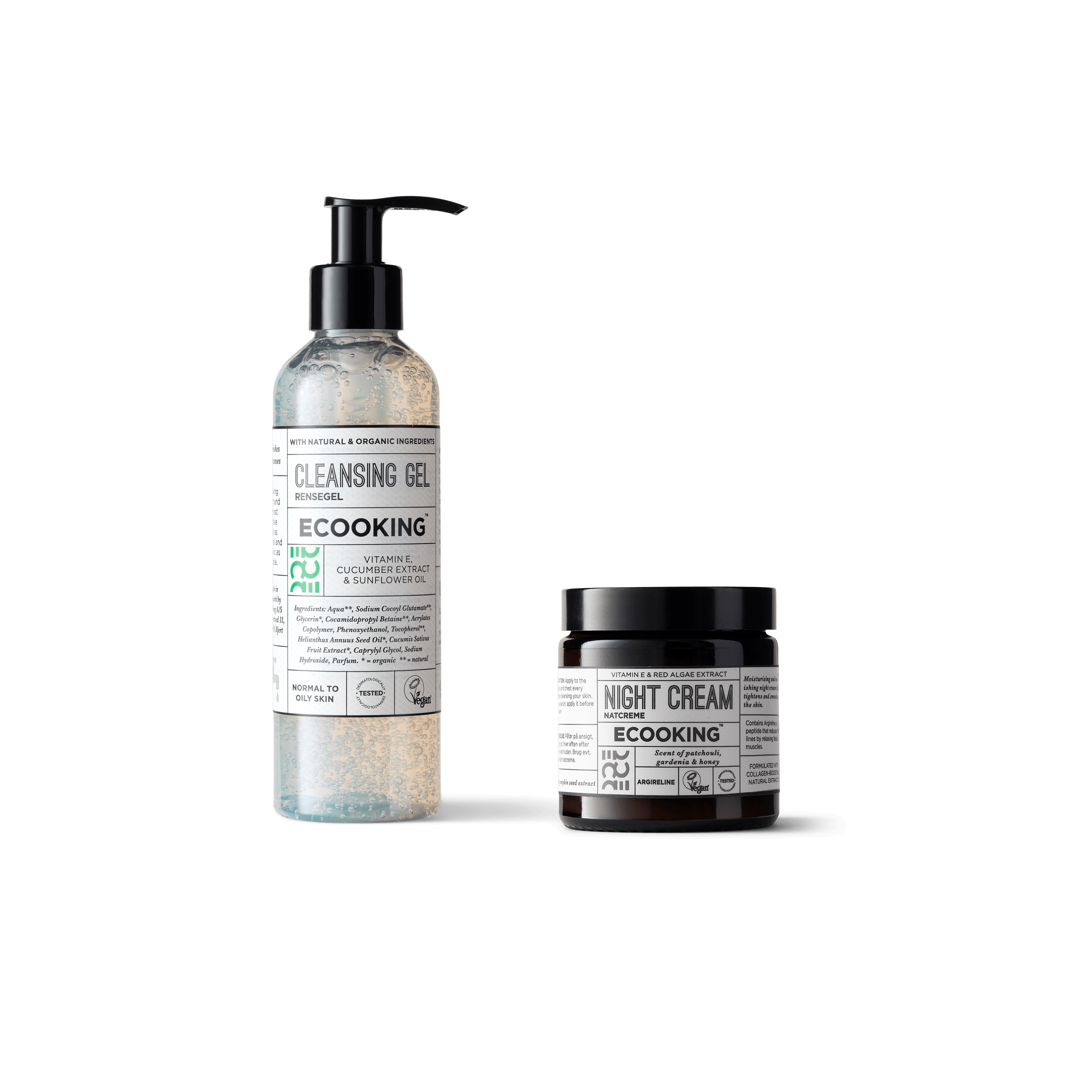 Packshot af renegel 200ml og natcreme 50ml