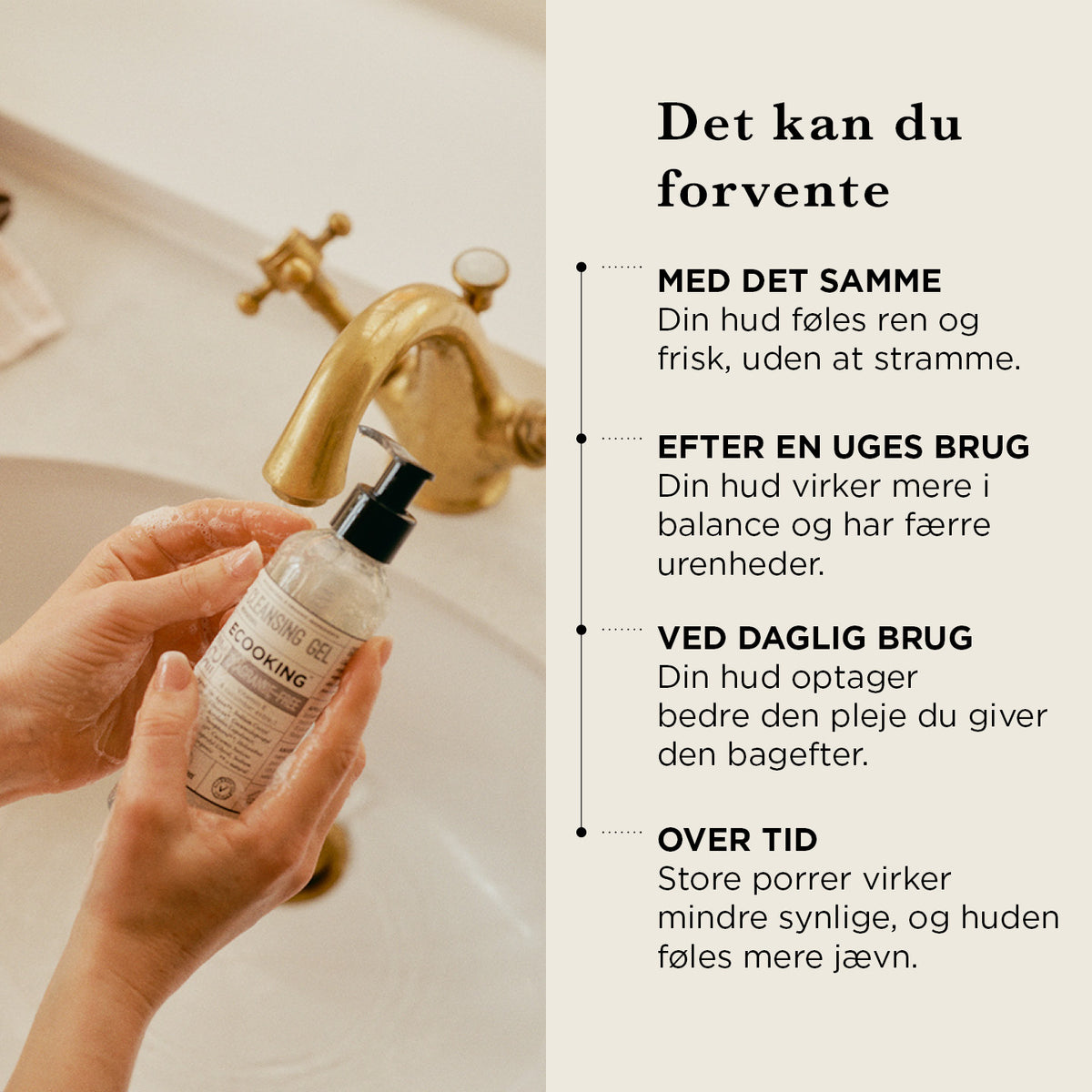 Rensegel — Vores Rensegel giver grundig rens til normal og fedtet hud, fugter huden med økologisk olie og E-vitamin og første trin i en effektiv hudplejerutine.