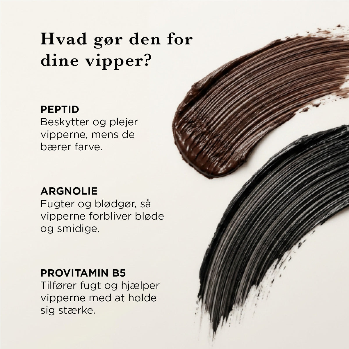 Peptide Volume Mascara — Giver dine vipper mere end dobbelt så meget volumen i op til 24 timer. Indeholder særligt peptid, der beskytter og plejer vipperne for et glat finish.