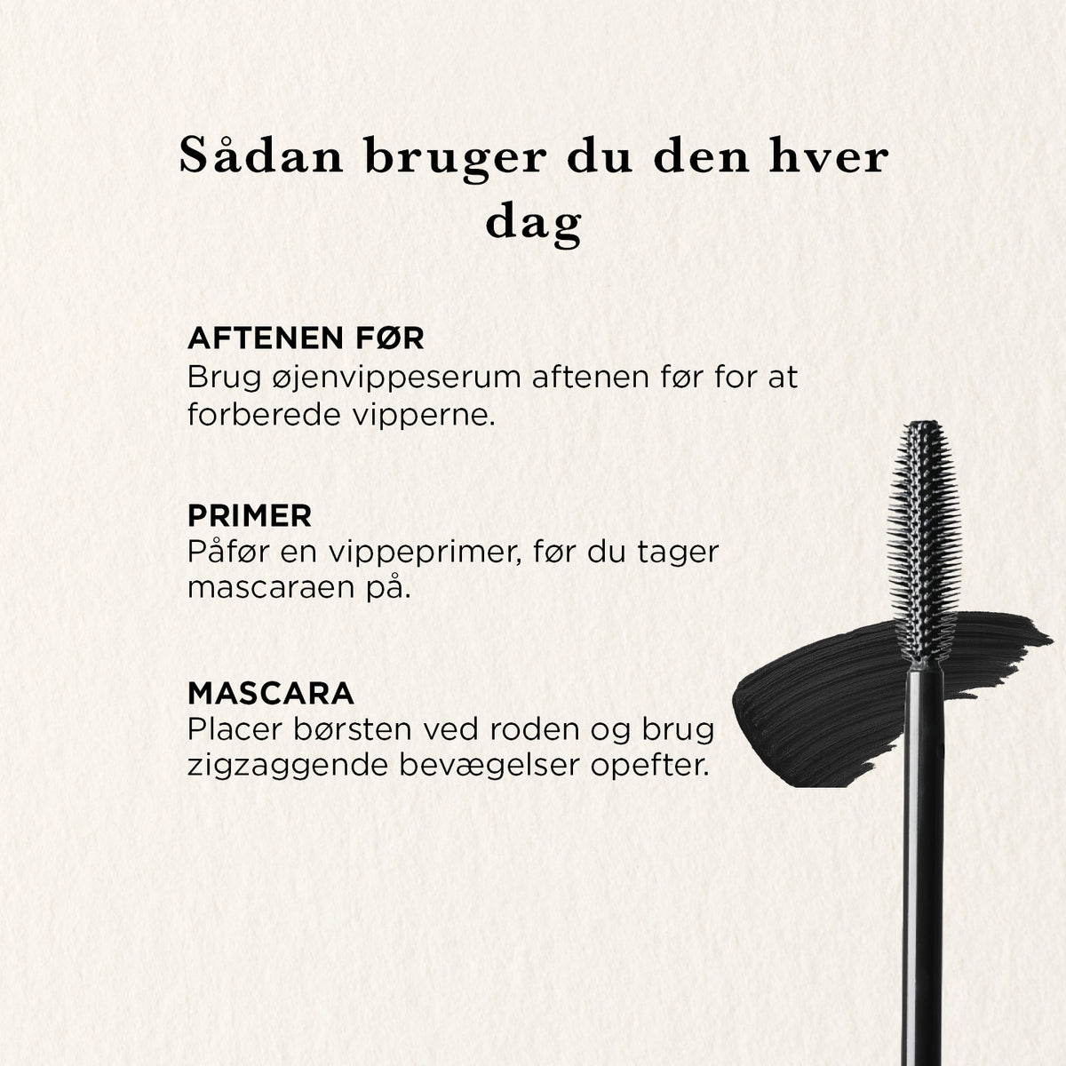 Peptide Volume Mascara — Giver dine vipper mere end dobbelt så meget volumen i op til 24 timer. Indeholder særligt peptid, der beskytter og plejer vipperne for et glat finish.