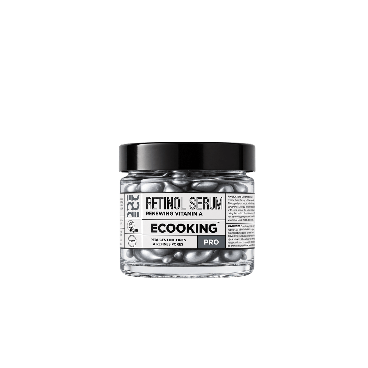 Retinol Serum 0,15/0,25% 60 stk. — Mindsker pigmentpletter, fine linjer, porer og urenheder. Indeholder ren retinol som stimulerer cellefornyelsen og øger kollagenproduktionen.