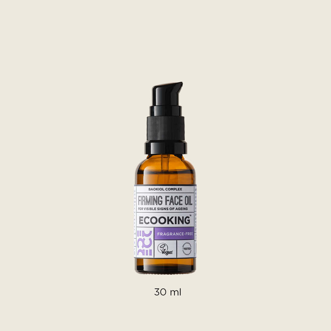 Firming Face Oil fra ECOOKING i 30 ml glasflaske med pumpe