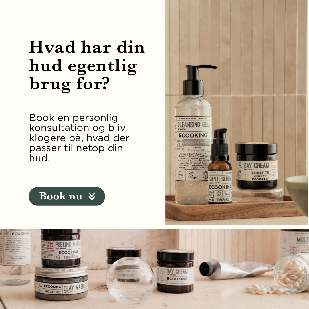 Book en 1:1 konsultation med vores hud- og makeupeksperter — Få 30 minutters personlig vejledning om din hud og din makeup. Vi finder sammen den rutine, der passer til dig og din hverdag.