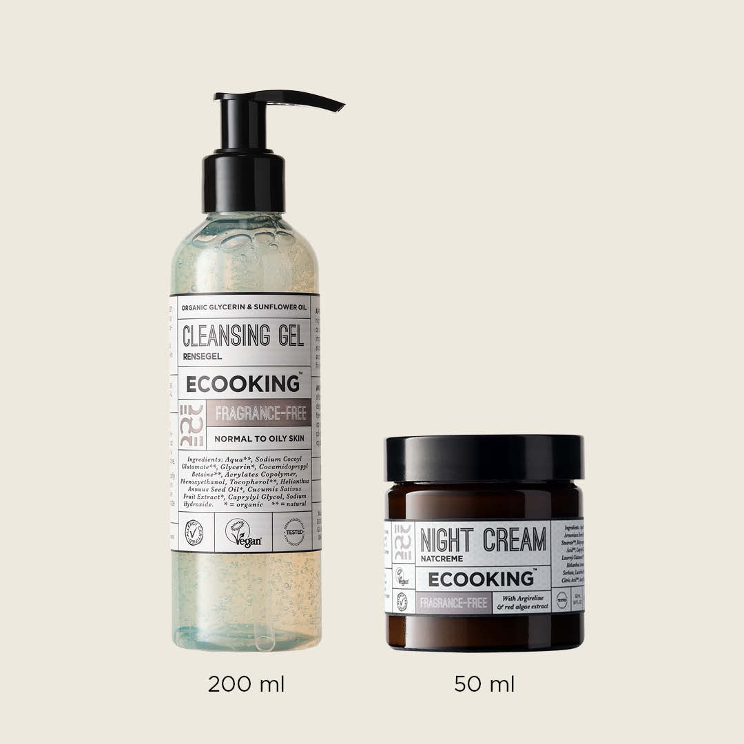 Rens og fugt: Rensegel og Natcreme — Vil du have velplejet, gennemfugtet hud med naturlig glød? Rens og fugt er de vigtigste trin i din daglige hudplejerutine og grundlaget for skøn hud.