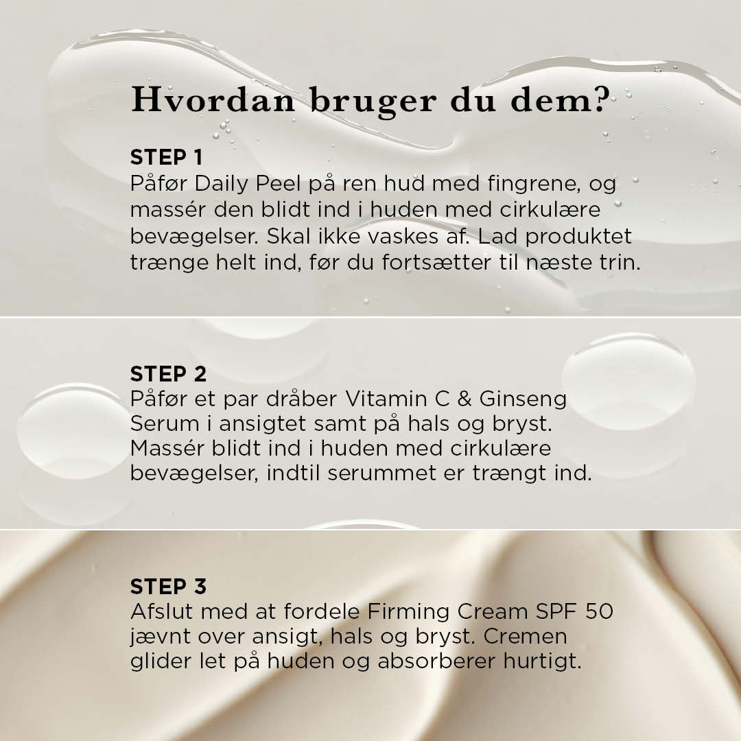 Morgenrutinen, der giver glød — Med denne morgenrutine får du strålende, fastere og mere ensartet hud på fire uger. Tre hurtige trin, som giver huden masser af sund glød.
