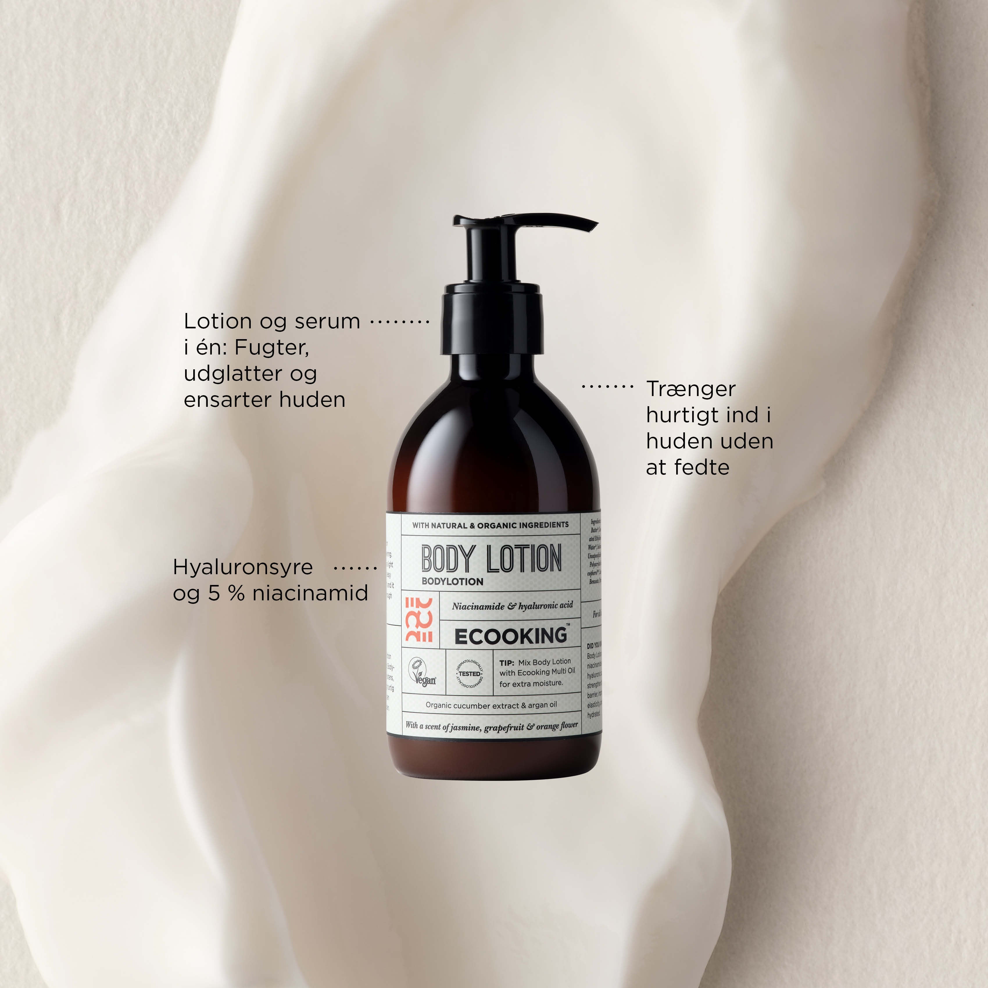 Bodylotion — Vores Bodylotion tilfører intens fugt til huden, giver en glat og blød hud og trænger hurtigt ind i huden uden at fedte.
