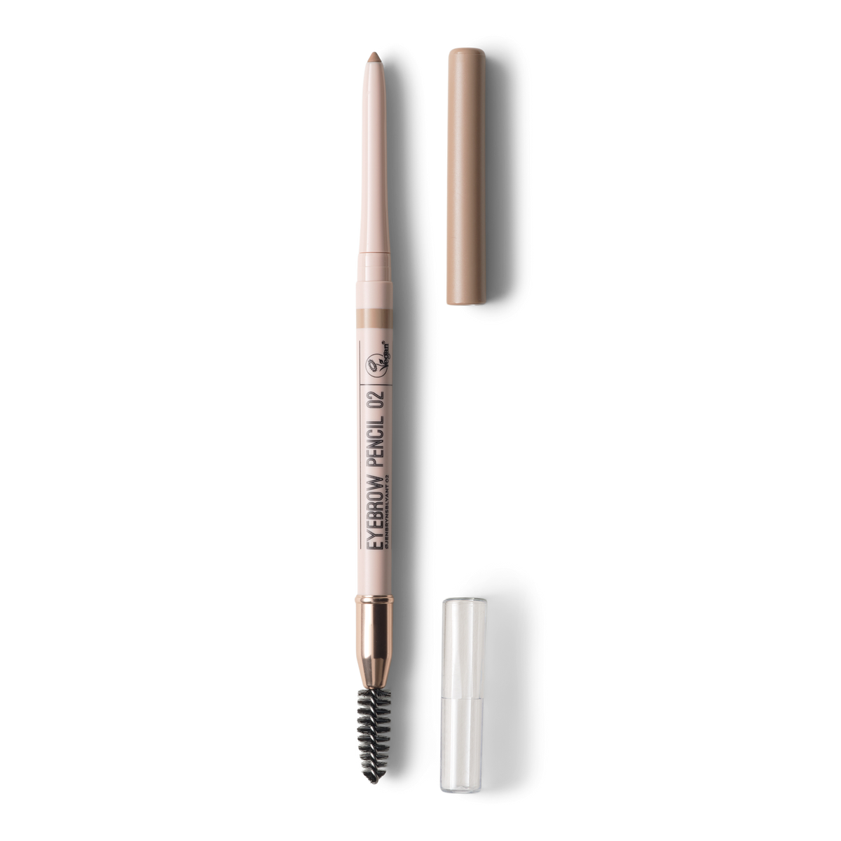 ECOOKING Eyebrow Pencil 02 Lysebrun – øjenbrynsblyant med børste og låg