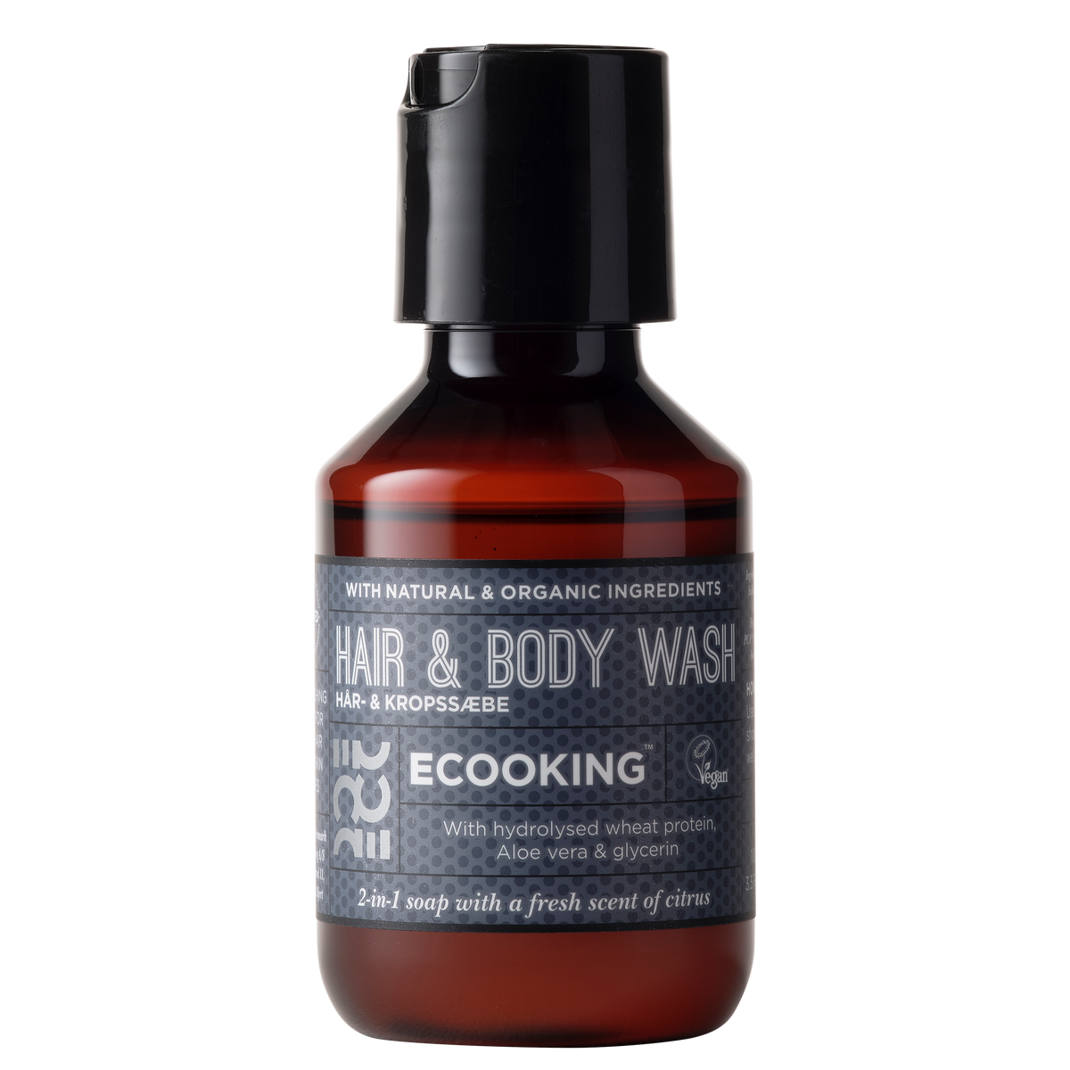 ECOOKING Herre Hår- & Kropssæbe 100 ml – 2-i-1 hår- og kropssæbe til mænd