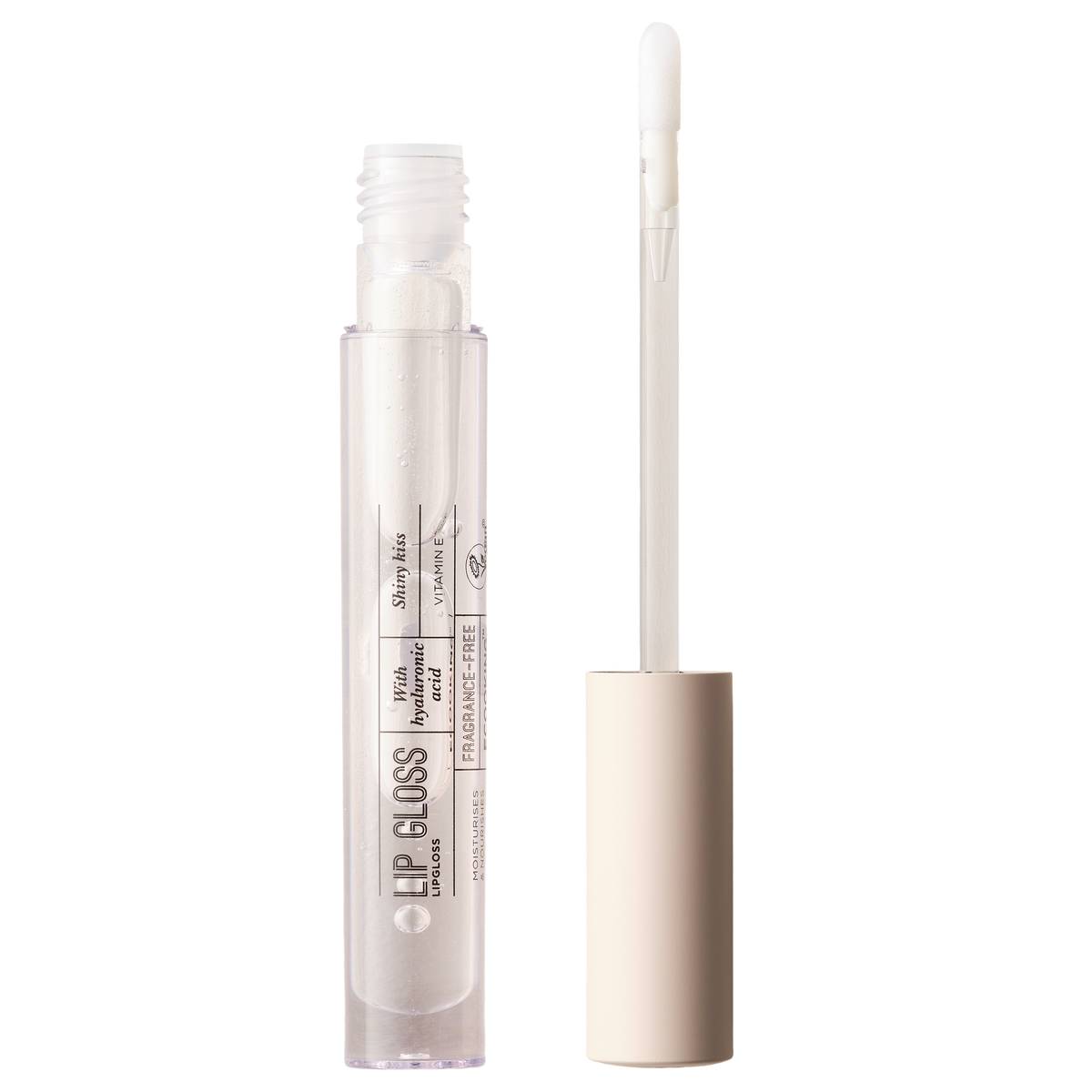 ECOOKING Lip Gloss Transparant med applikator – parfumefri lipgloss med hyaluronsyre, der giver glans og fugt