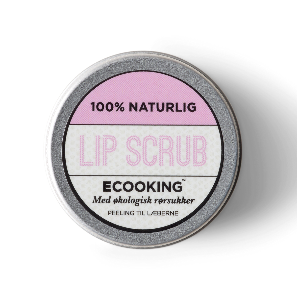 ECOOKING Lip Scrub – læbescrub med økologisk rørsukker i metaldåse