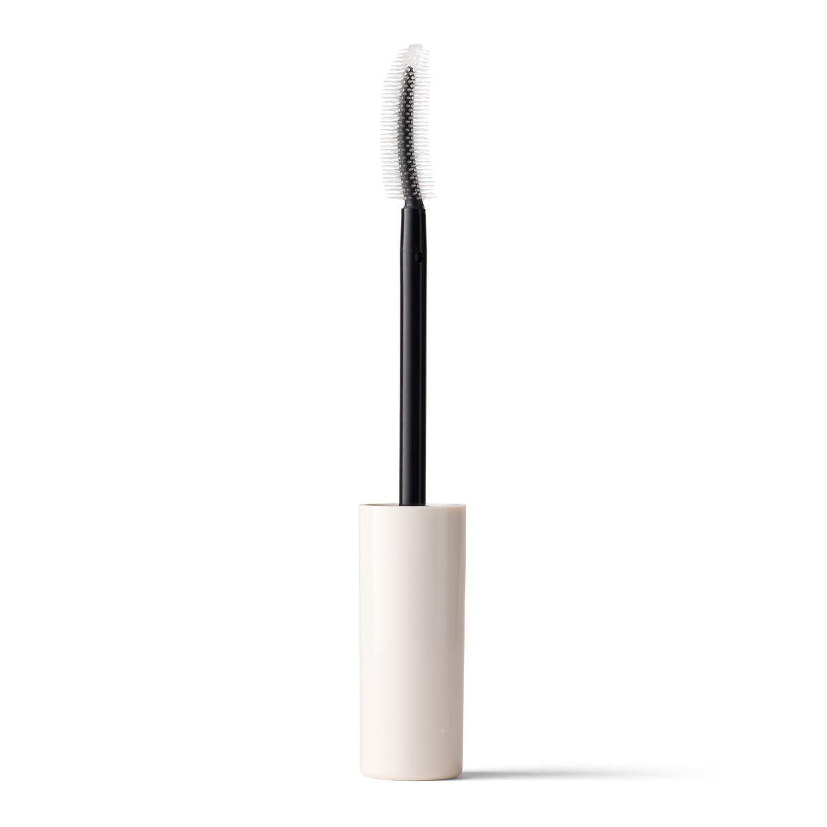 ECOOKING Mascarabørste 01 Curling & Volume med buet silikonebørste og hvidt skruelåg – mascara børste til curl, volumen og lange vipper