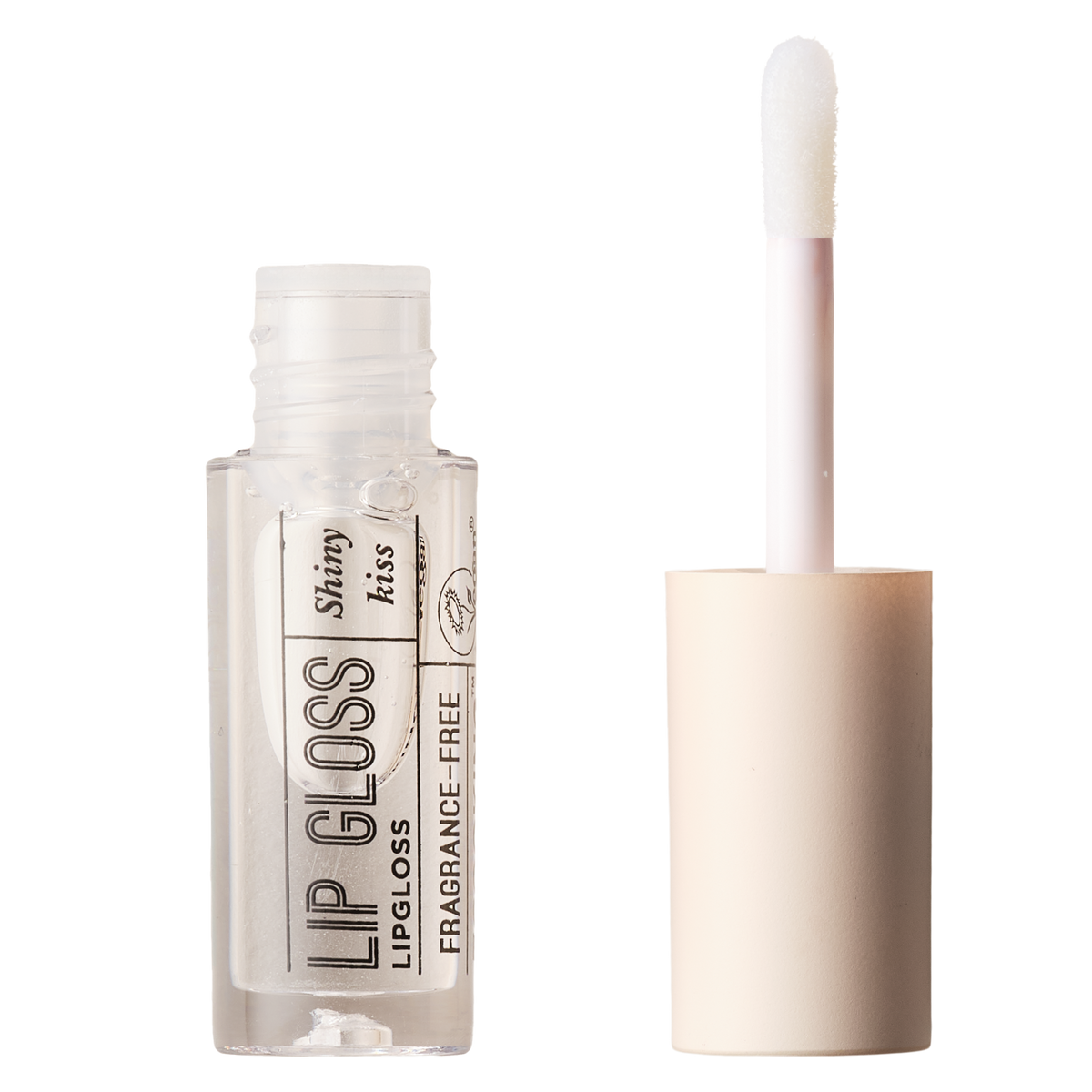 ECOOKING Mini Lip Gloss Transparant med applikator – parfumefri lipgloss med hyaluronsyre, der giver glans og fugt