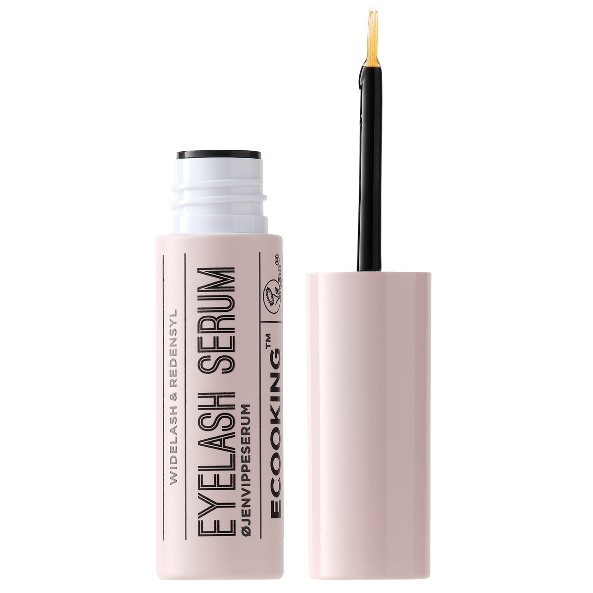 ECOOKING Øjenvippeserum 5 ml med applikator – parfumefri øjenvippeserum til vipper og bryn