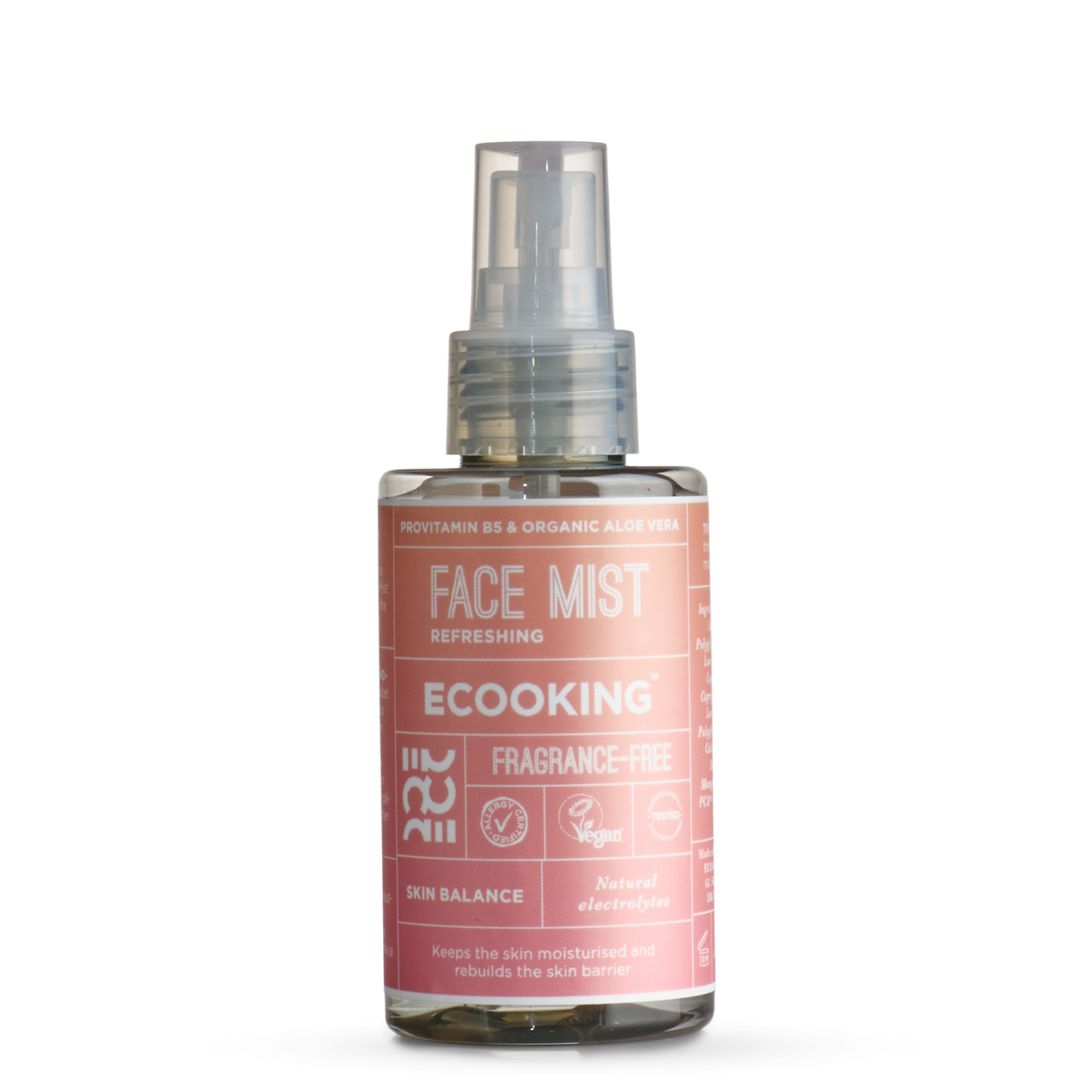 ECOOKING Skin Balance Ansigtsmist 125 ml – parfumefri ansigtsmist i sprayflaske
