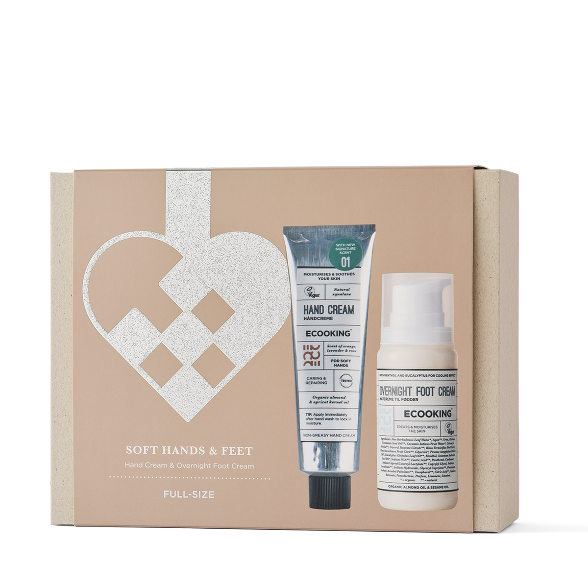 ECOOKING Soft Hands & Feet gaveæske med Hand Cream og Overnight Foot Cream i fuld størrelse – gaveæske med håndcreme og fodcreme