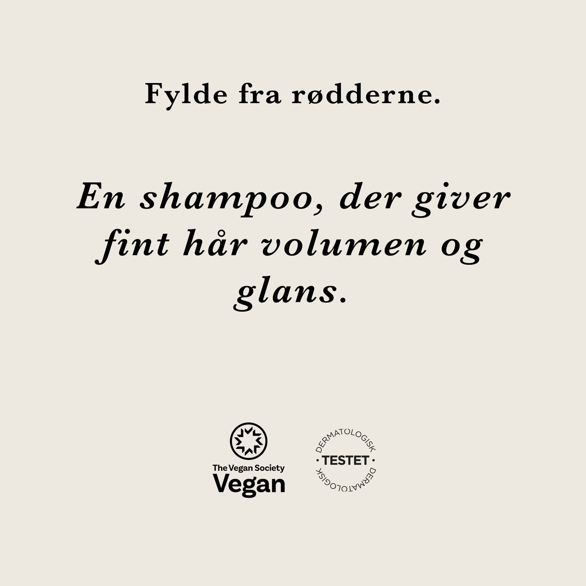 Volumenshampoo: fylde fra rødderne. En shampoo, der giver fint hår volumen og glans. Vegansk og dermatologisk testet
